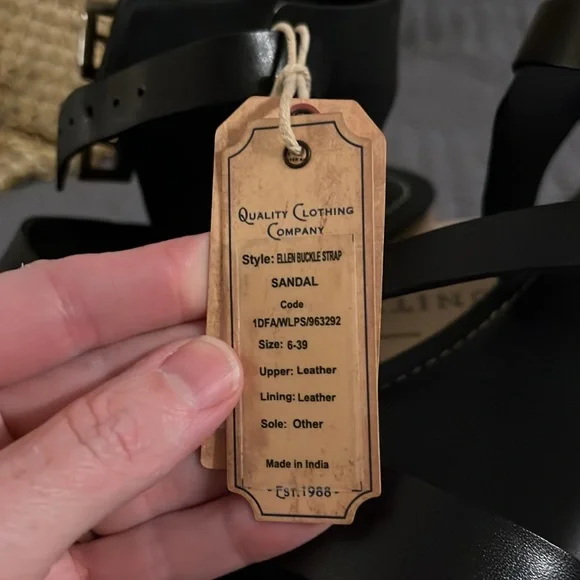 Fat Face Ellen Buckle Strap Black Sandals - Picture 6 of 7